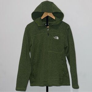 The North Face Olive Green Fleece Full Zip Jacket with Hood Men’s Size Medium